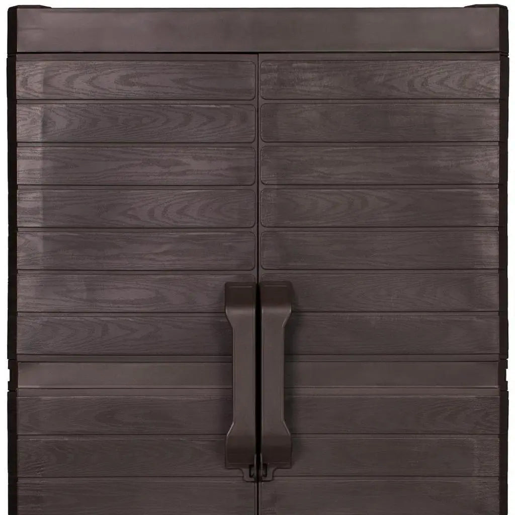 26" Espresso Plastic Square Accent Cabinet With Two Doors Homeroots Kitchen & Dining