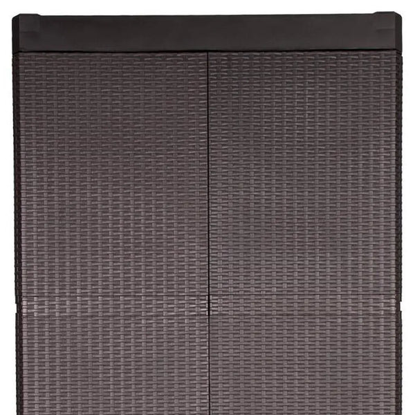 26" Espresso Plastic Square Accent Cabinet With Two Doors Homeroots Kitchen & Dining