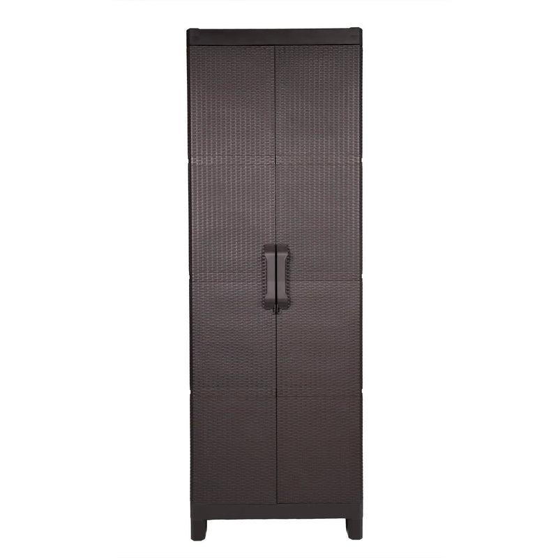 26" Espresso Plastic Square Accent Cabinet With Two Doors Homeroots Kitchen & Dining