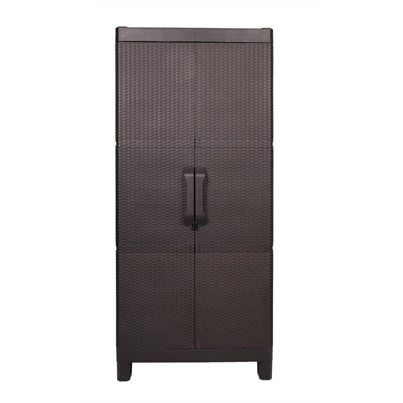 26" Espresso Plastic Square Accent Cabinet With Two Doors Homeroots Kitchen & Dining
