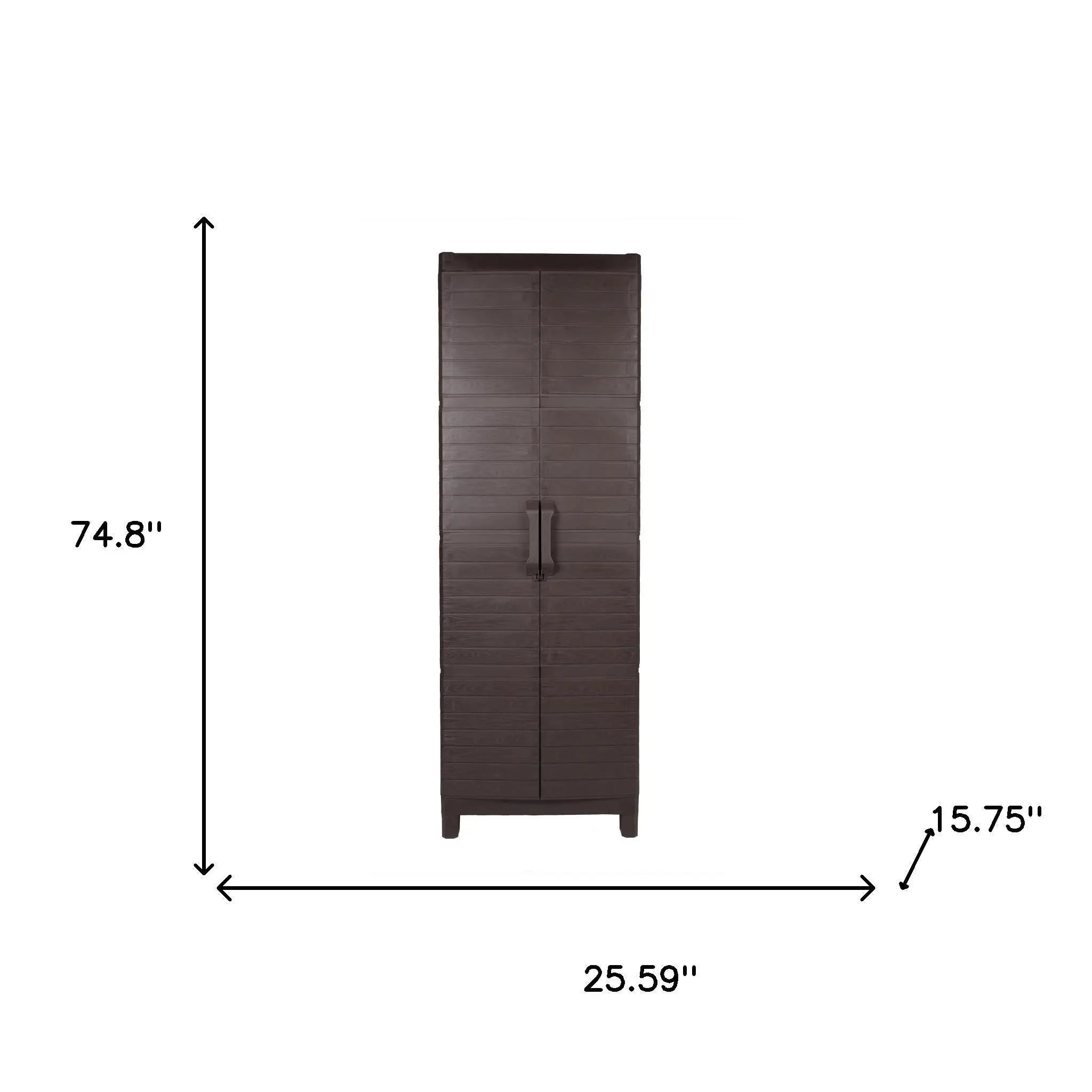 26" Espresso Plastic Square Accent Cabinet With Two Doors Homeroots Kitchen & Dining