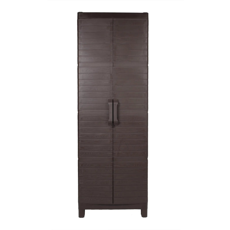 26" Espresso Plastic Square Accent Cabinet With Two Doors Homeroots Kitchen & Dining