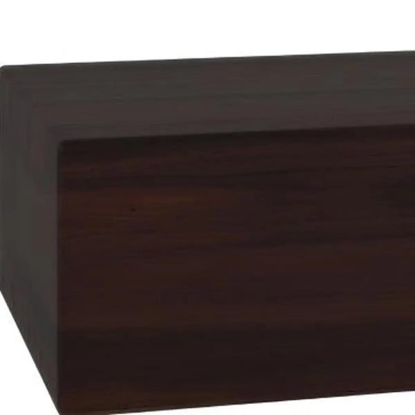 26" Espresso Wood Wall Mounted Floating Shelf Homeroots Organization