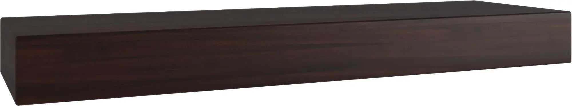26" Espresso Wood Wall Mounted Floating Shelf Homeroots Organization