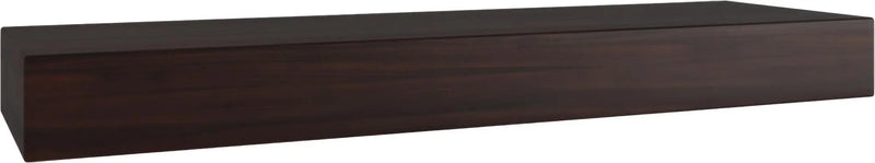 26" Espresso Wood Wall Mounted Floating Shelf Homeroots Organization