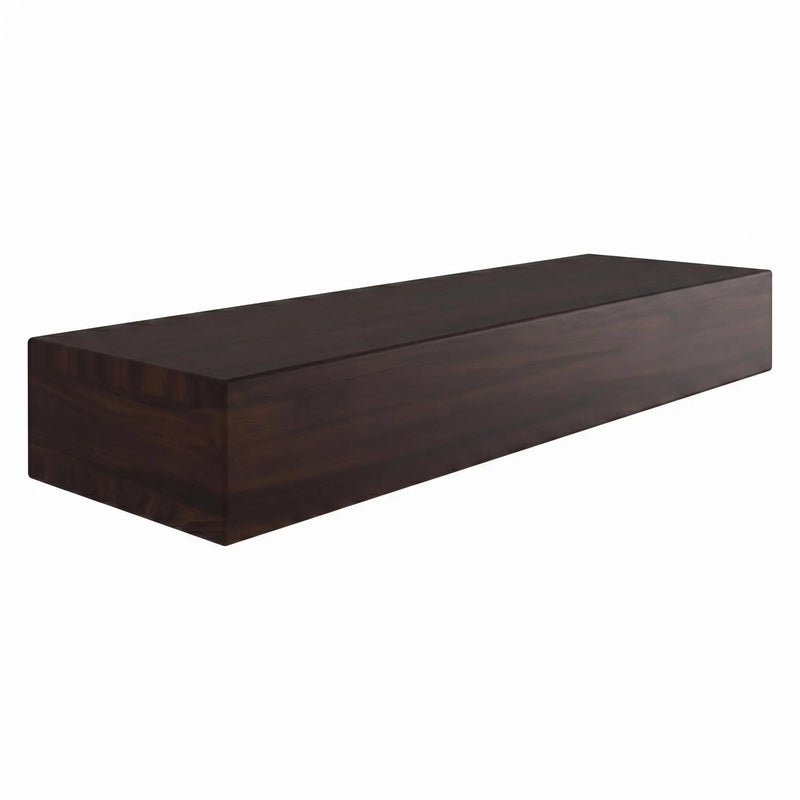 26" Espresso Wood Wall Mounted Floating Shelf Homeroots Organization