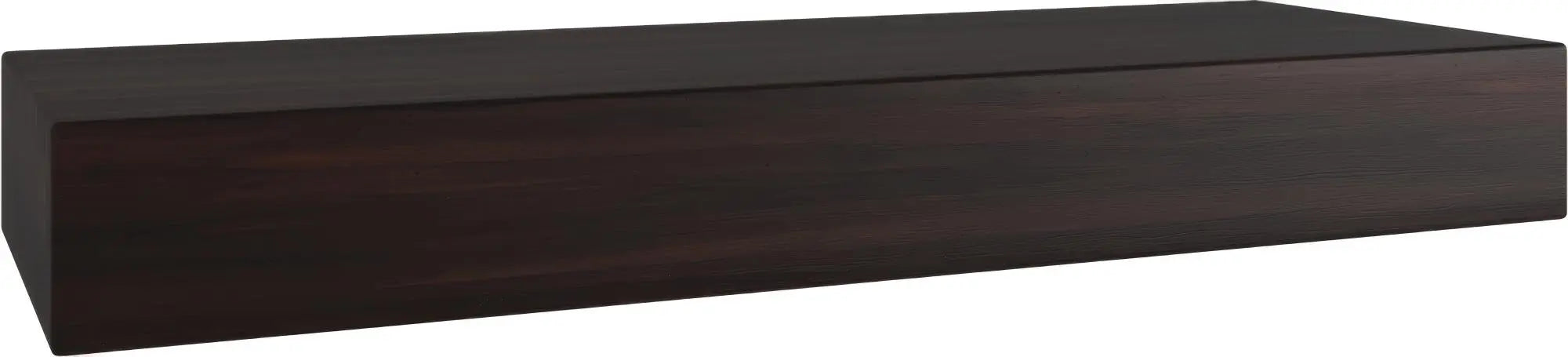 26" Espresso Wood Wall Mounted Floating Shelf Homeroots Organization