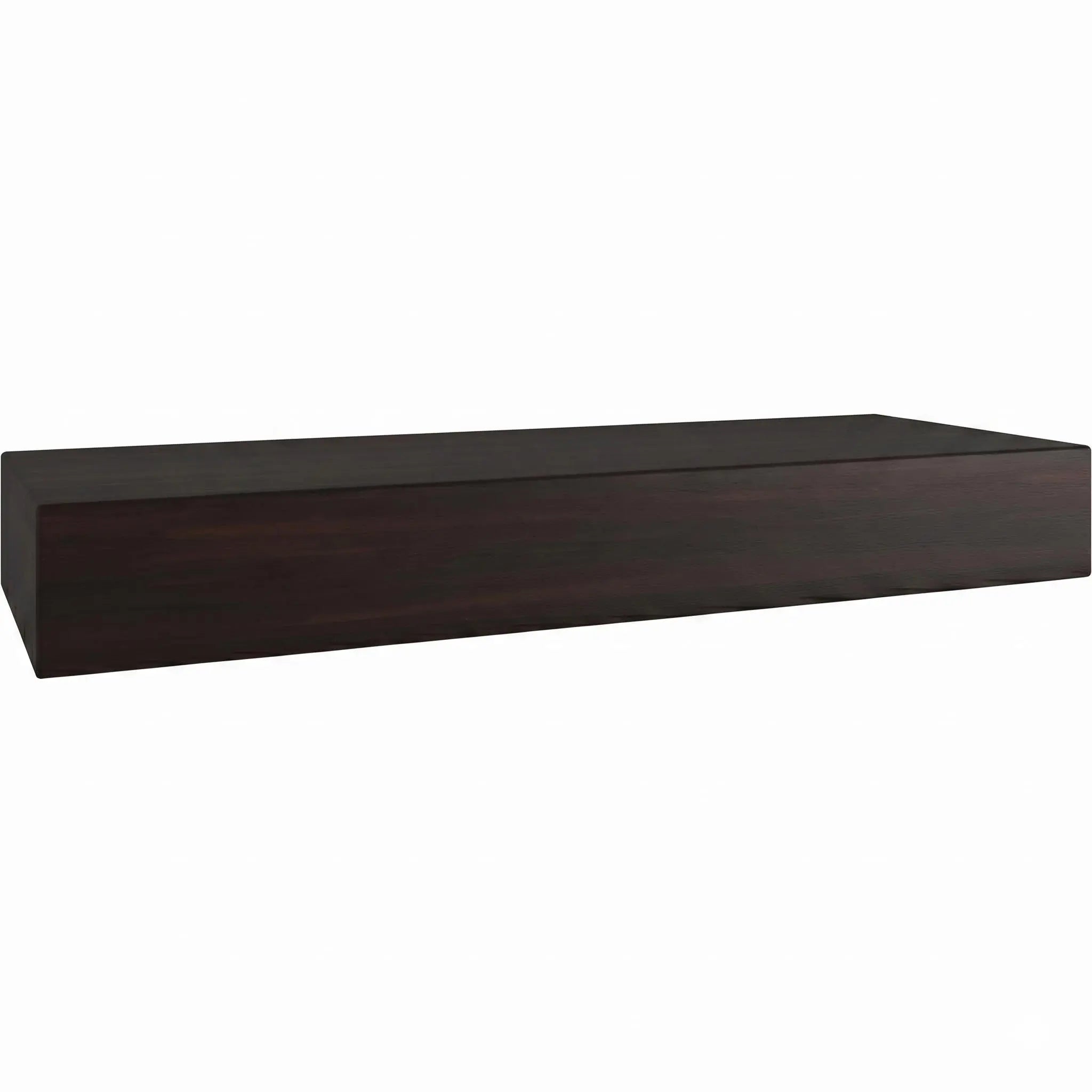 26" Espresso Wood Wall Mounted Floating Shelf Homeroots Organization