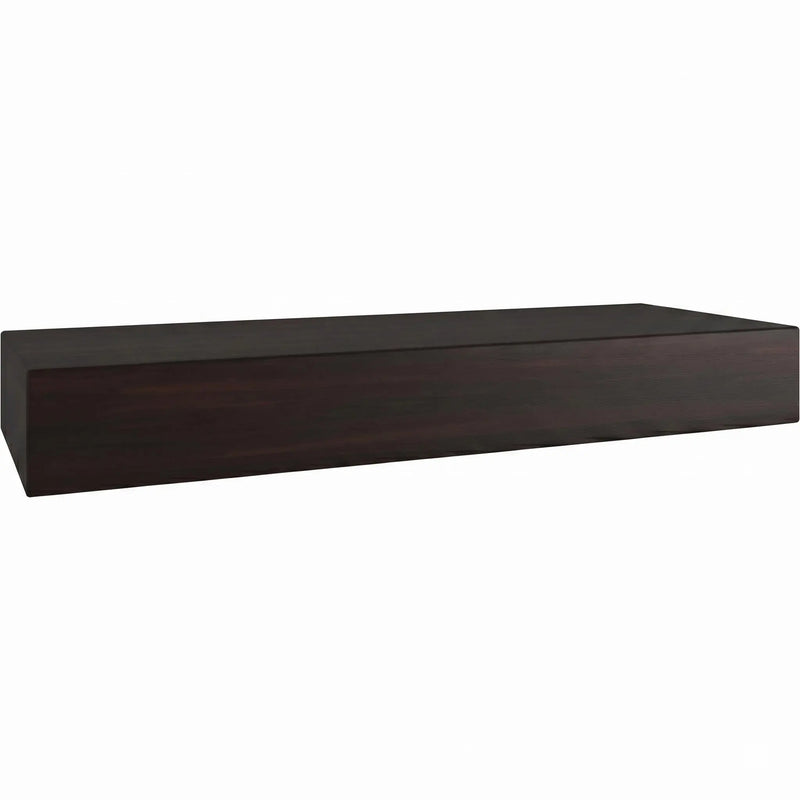 26" Espresso Wood Wall Mounted Floating Shelf Homeroots Organization