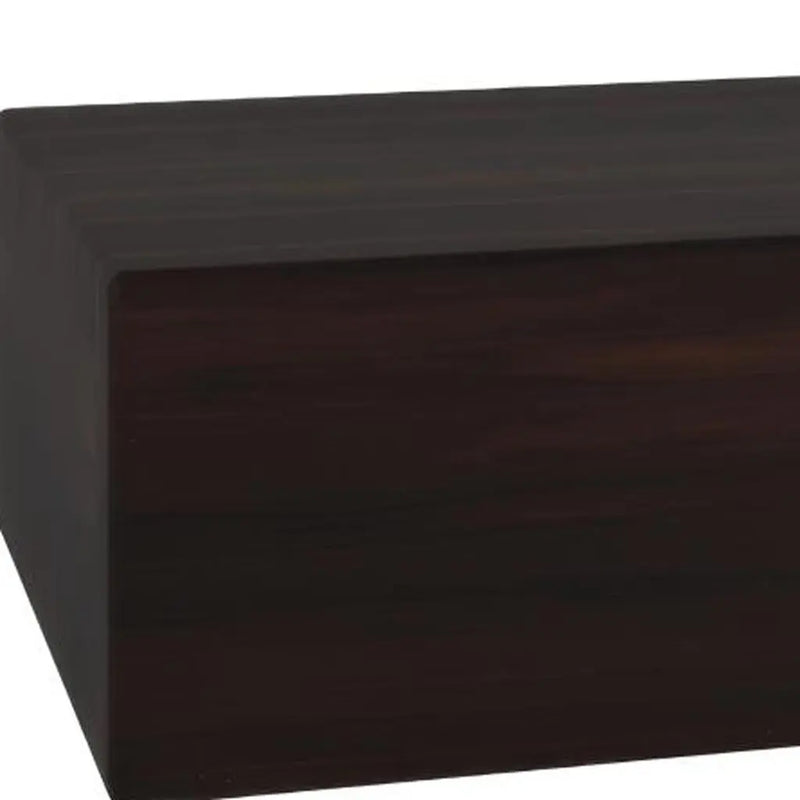 26" Espresso Wood Wall Mounted Floating Shelf Homeroots Organization