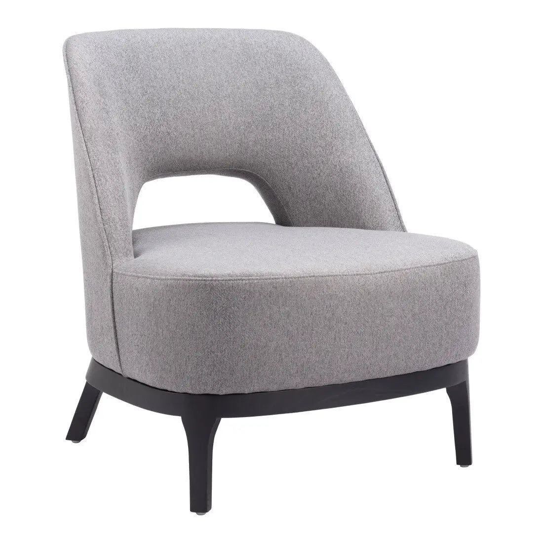 26" Gray And Black Upholstered Lounge Chair Homeroots Living Room