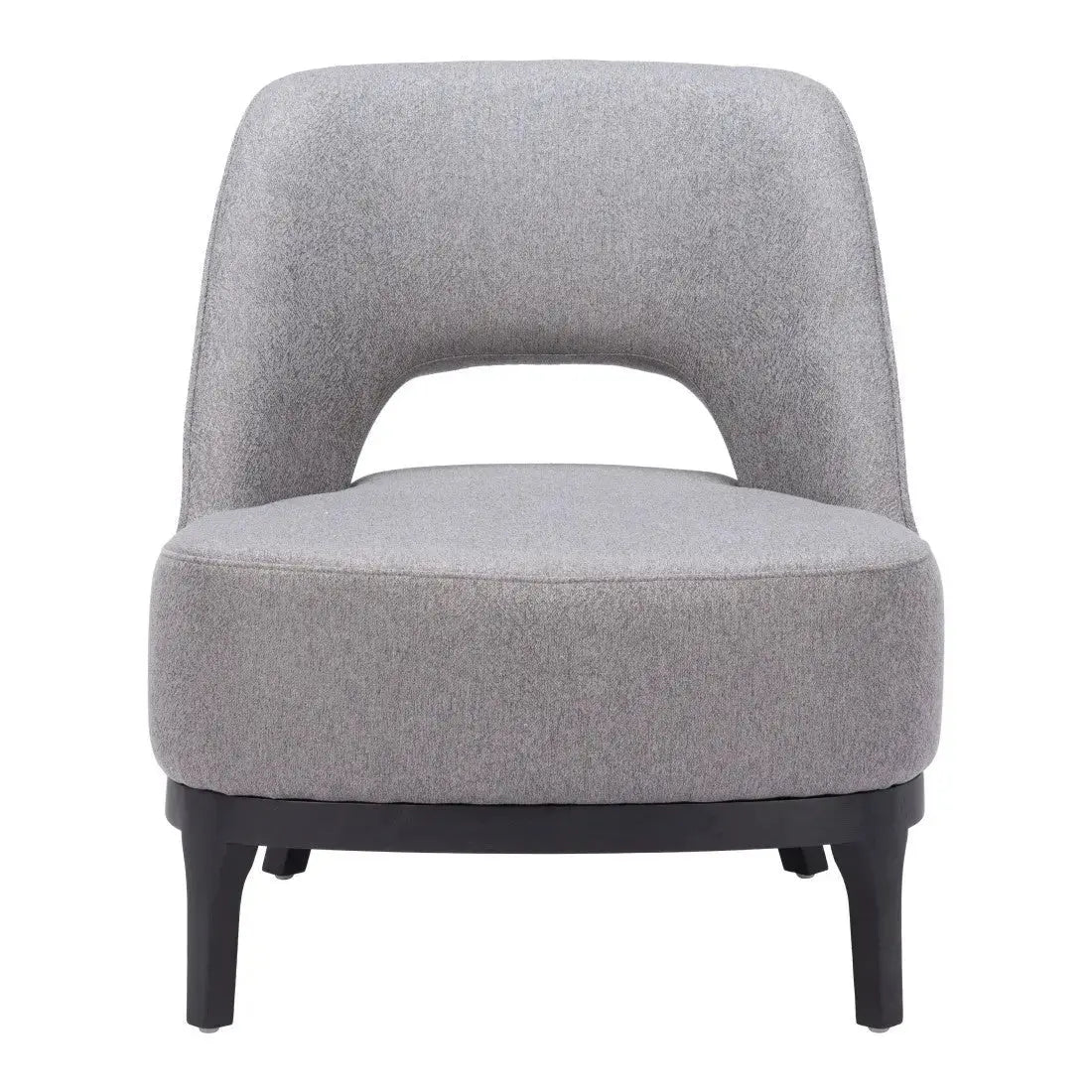 26" Gray And Black Upholstered Lounge Chair Homeroots Living Room