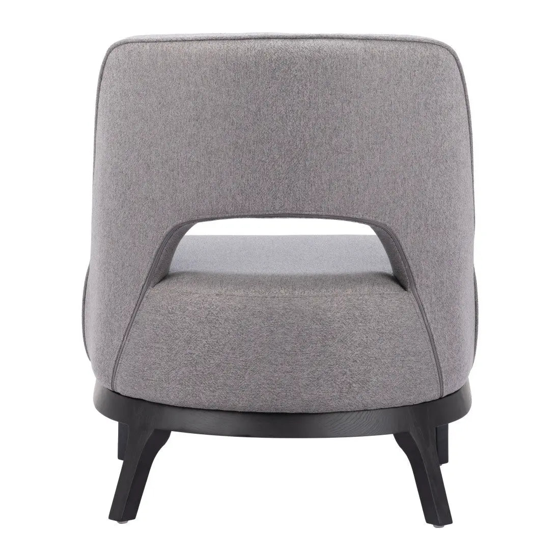 26" Gray And Black Upholstered Lounge Chair Homeroots Living Room