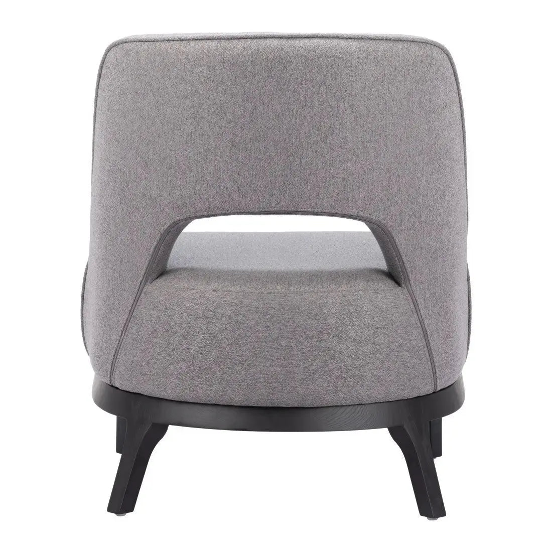26" Gray And Black Upholstered Lounge Chair Homeroots Living Room