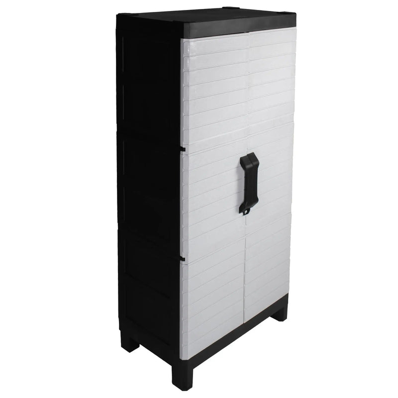 26" Gray Plastic Square Accent Cabinet With Two Doors Homeroots Kitchen & Dining