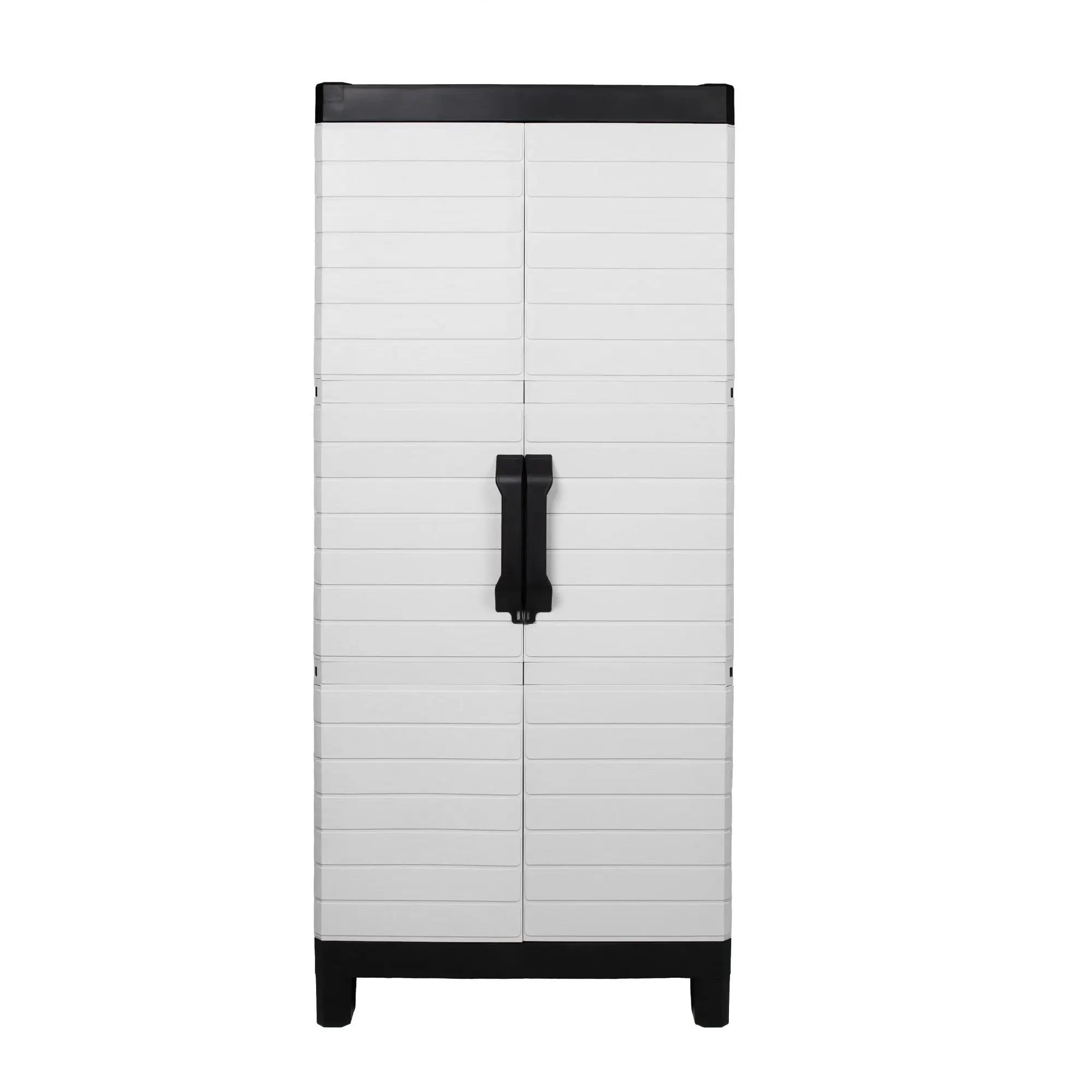 26" Gray Plastic Square Accent Cabinet With Two Doors Homeroots Kitchen & Dining