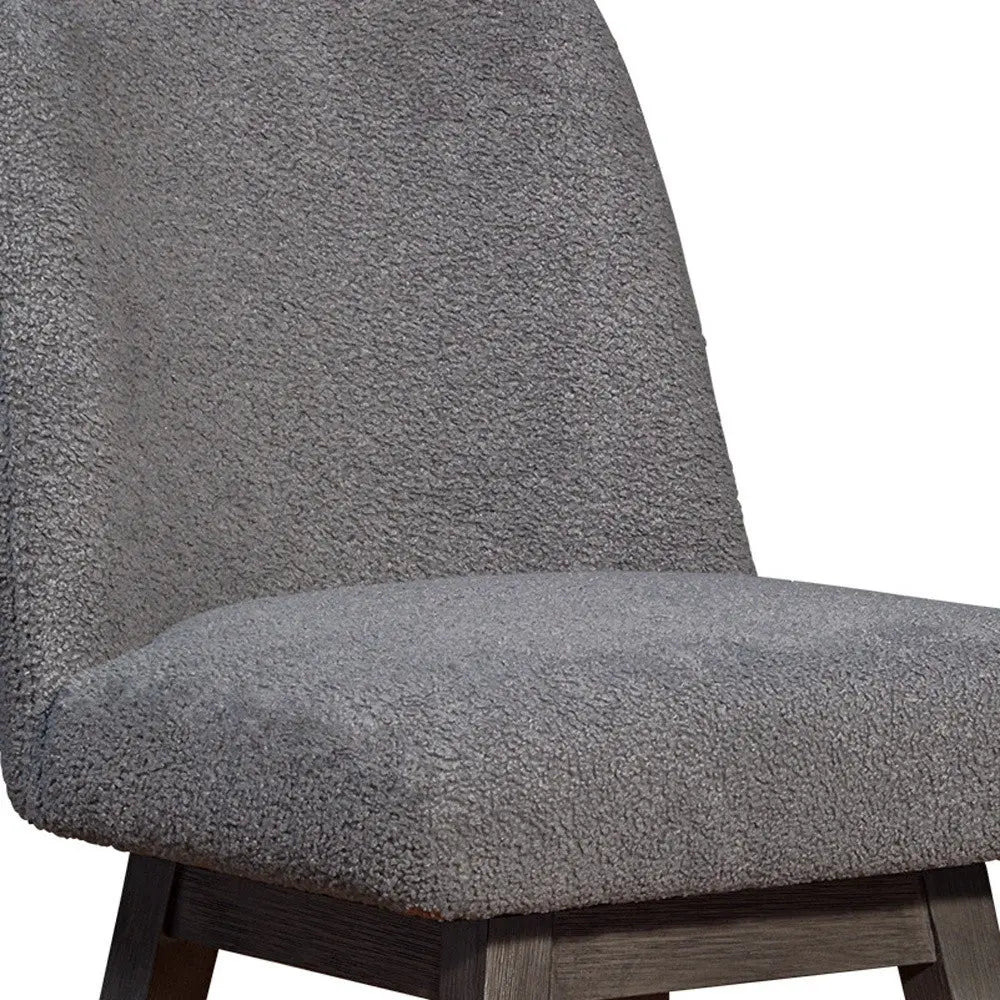 26" Gray Solid Wood Swivel Bar Chair Homeroots Living Room