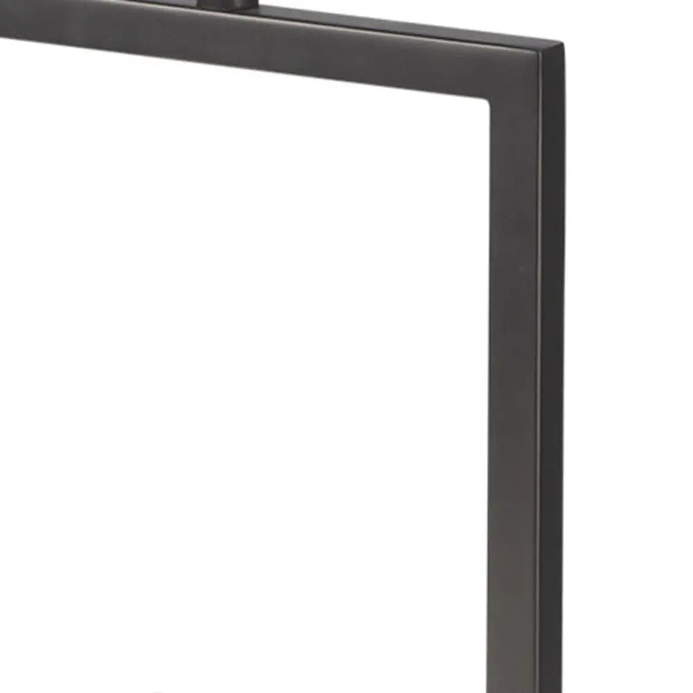 26" Gray Square Bedside Lamp With Shade Homeroots Lighting