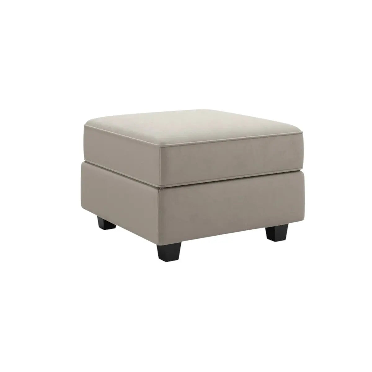 26" Gray and Black Microfiber Storage Ottoman Homeroots Living Room