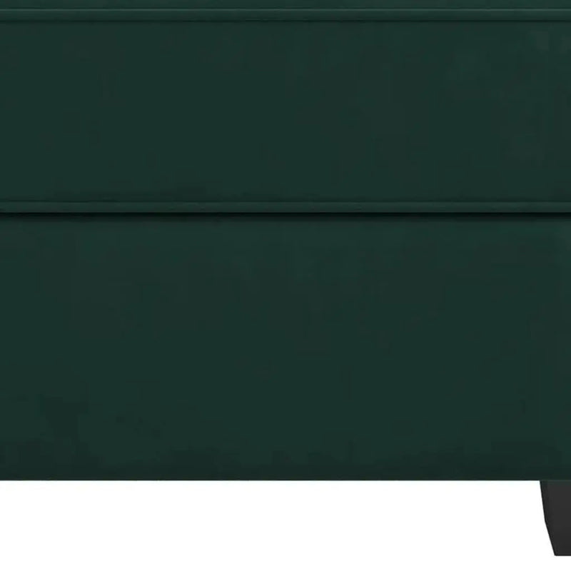 26" Green and Black Microsuede Storage Ottoman Homeroots Living Room
