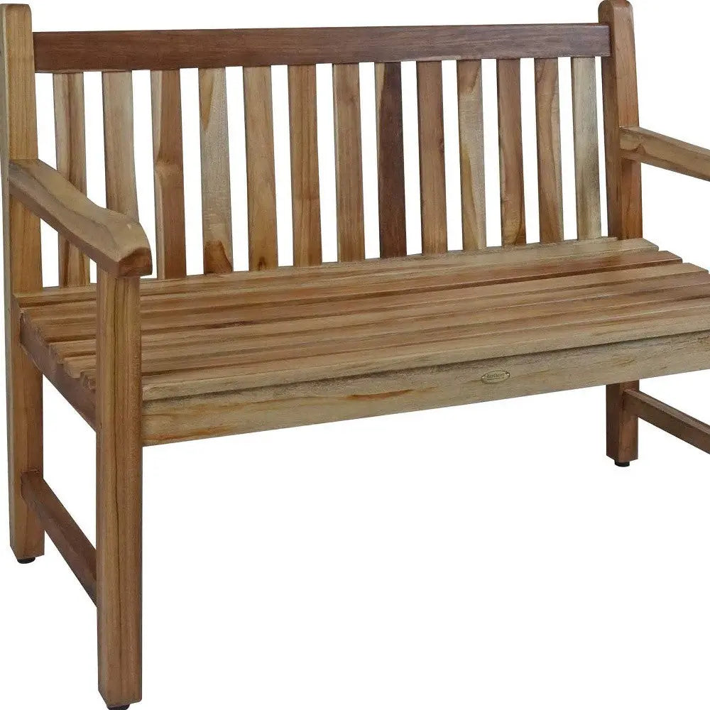 26" Natural Teak Solid Wood Garden Bench Homeroots Outdoor