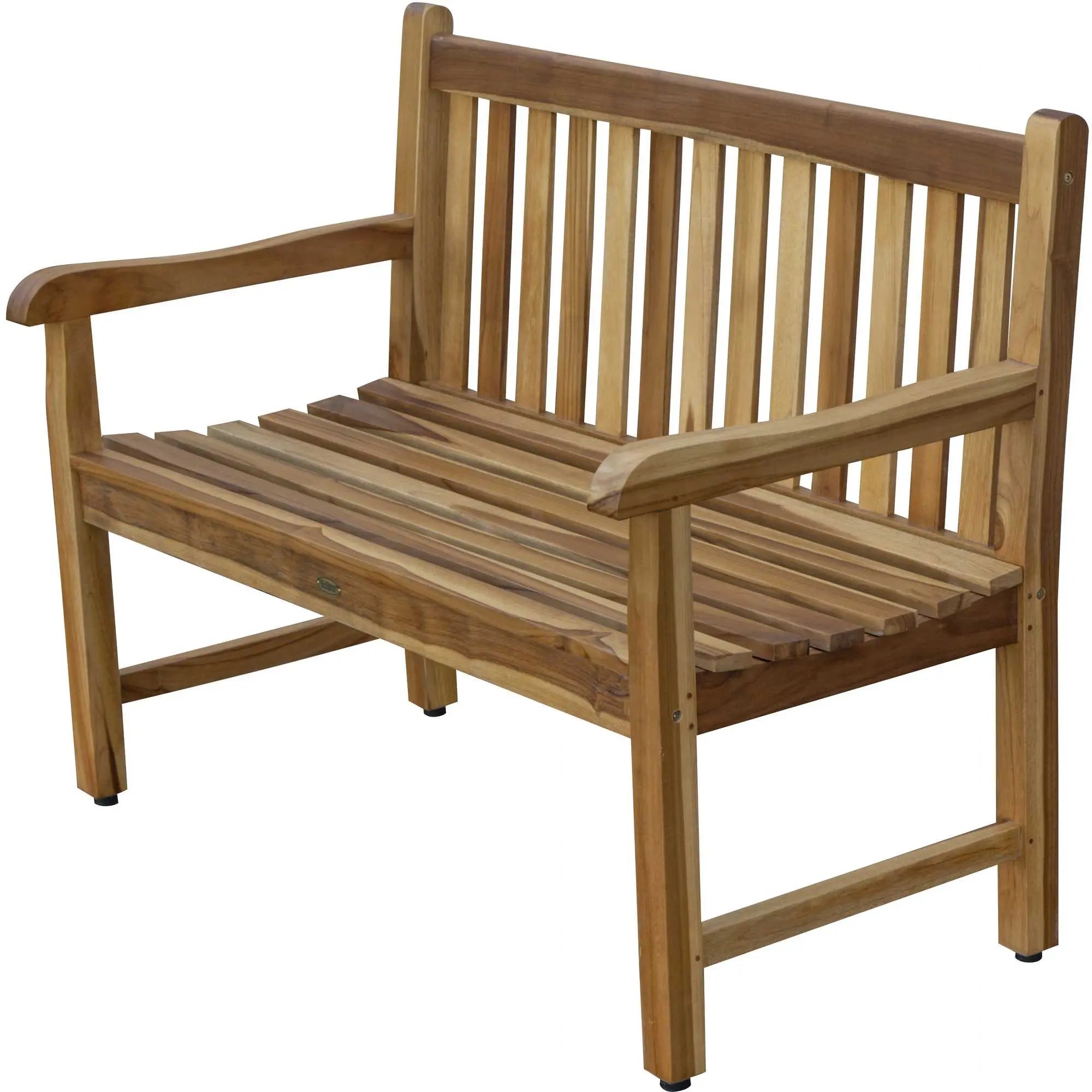 26" Natural Teak Solid Wood Garden Bench Homeroots Outdoor