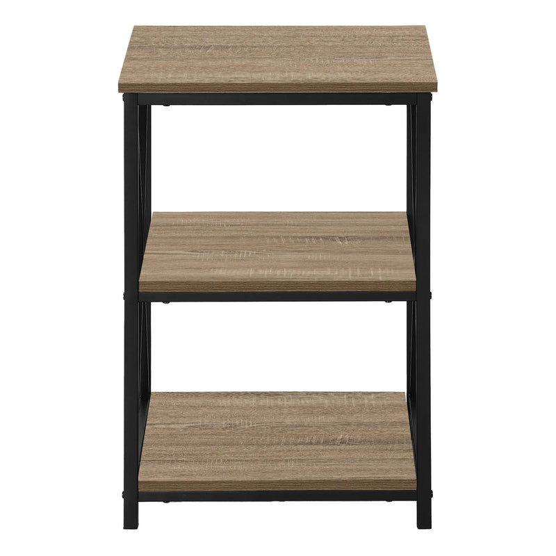26" Rectangular Dark Taupe Black Metal Accent Table Homeroots Living Room