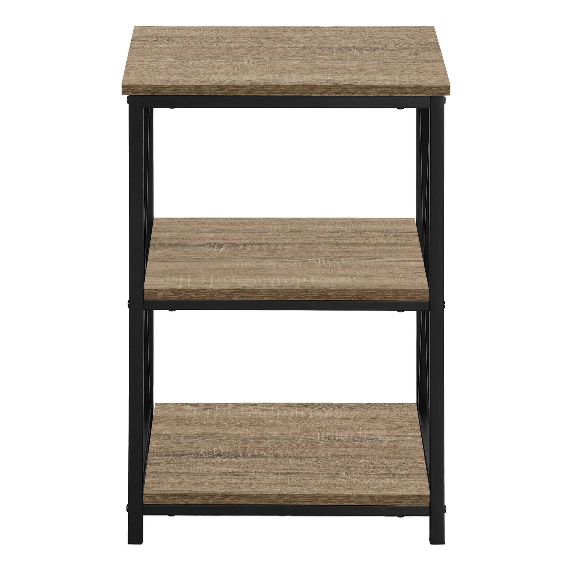 26" Rectangular Dark Taupe Black Metal Accent Table Homeroots Living Room