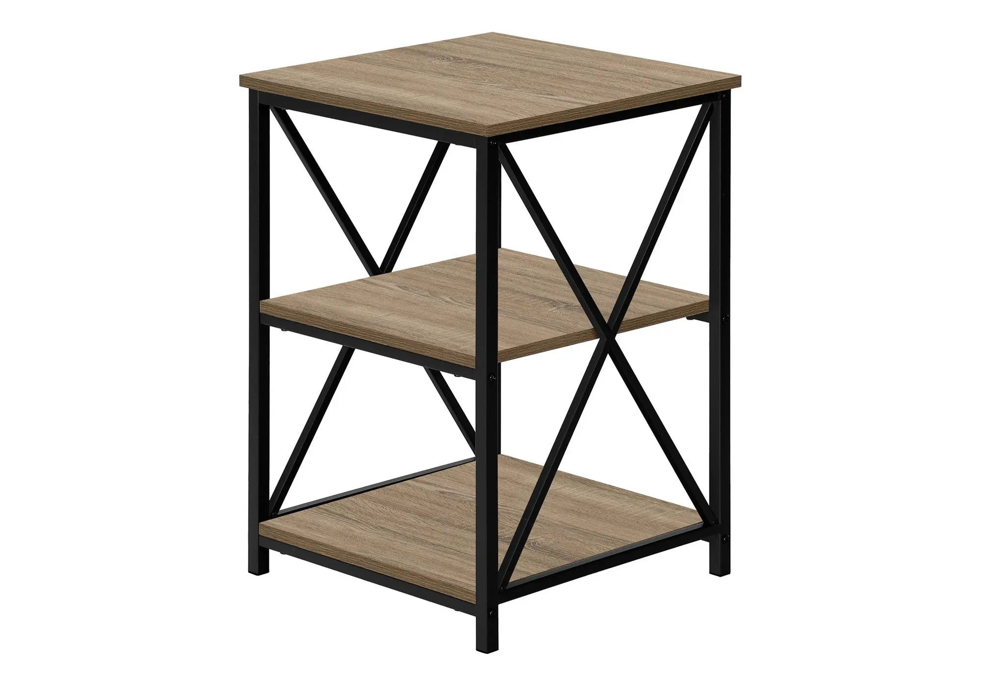 26" Rectangular Dark Taupe Black Metal Accent Table Homeroots Living Room