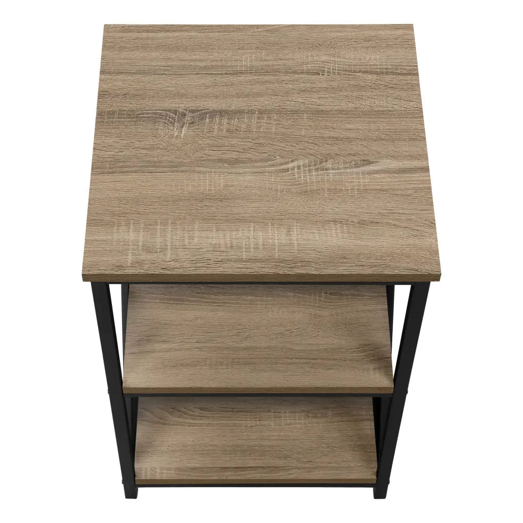 26" Rectangular Dark Taupe Black Metal Accent Table Homeroots Living Room