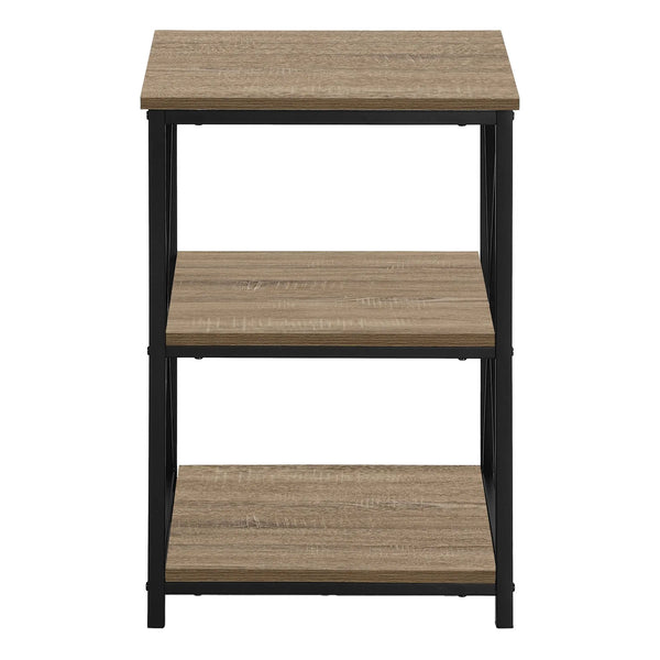 26" Rectangular Dark Taupe Black Metal Accent Table Homeroots Living Room