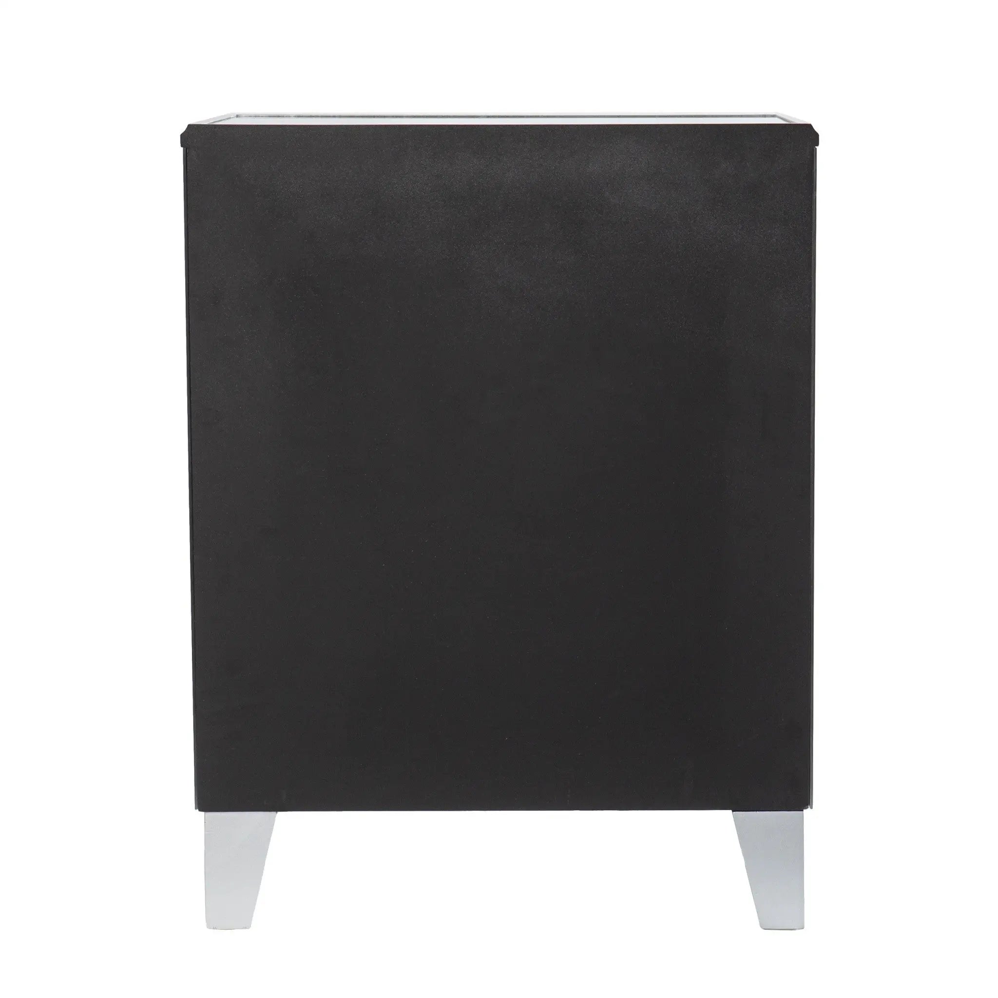 26" Silver End Table With Three Drawers Homeroots Living Room