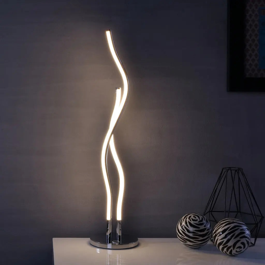 26" Silver Novelty Table Lamp LED Homeroots Lighting