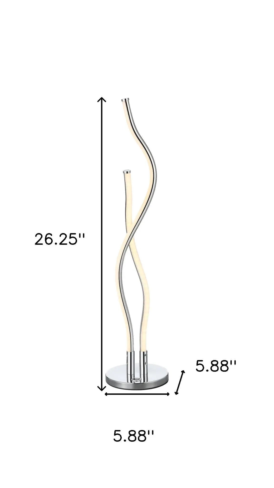 26" Silver Novelty Table Lamp LED Homeroots Lighting