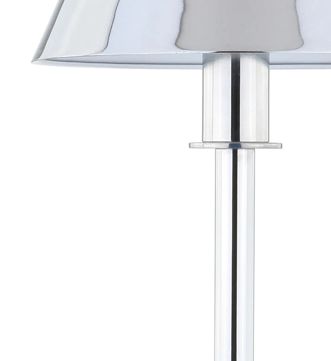 26" Silver Novelty Table Lamp LED With Empire Shade Homeroots Lighting