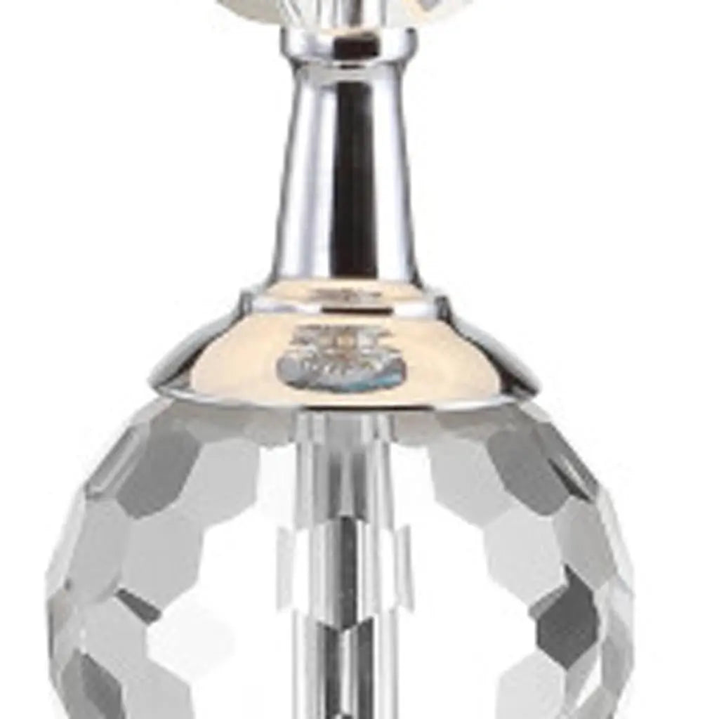 26" Silver Urn Bedside Lamp With Empire Shade Homeroots Lighting
