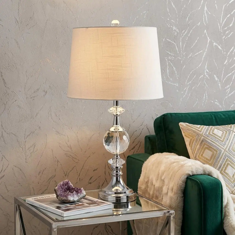 26" Silver Urn Bedside Lamp With Empire Shade Homeroots Lighting