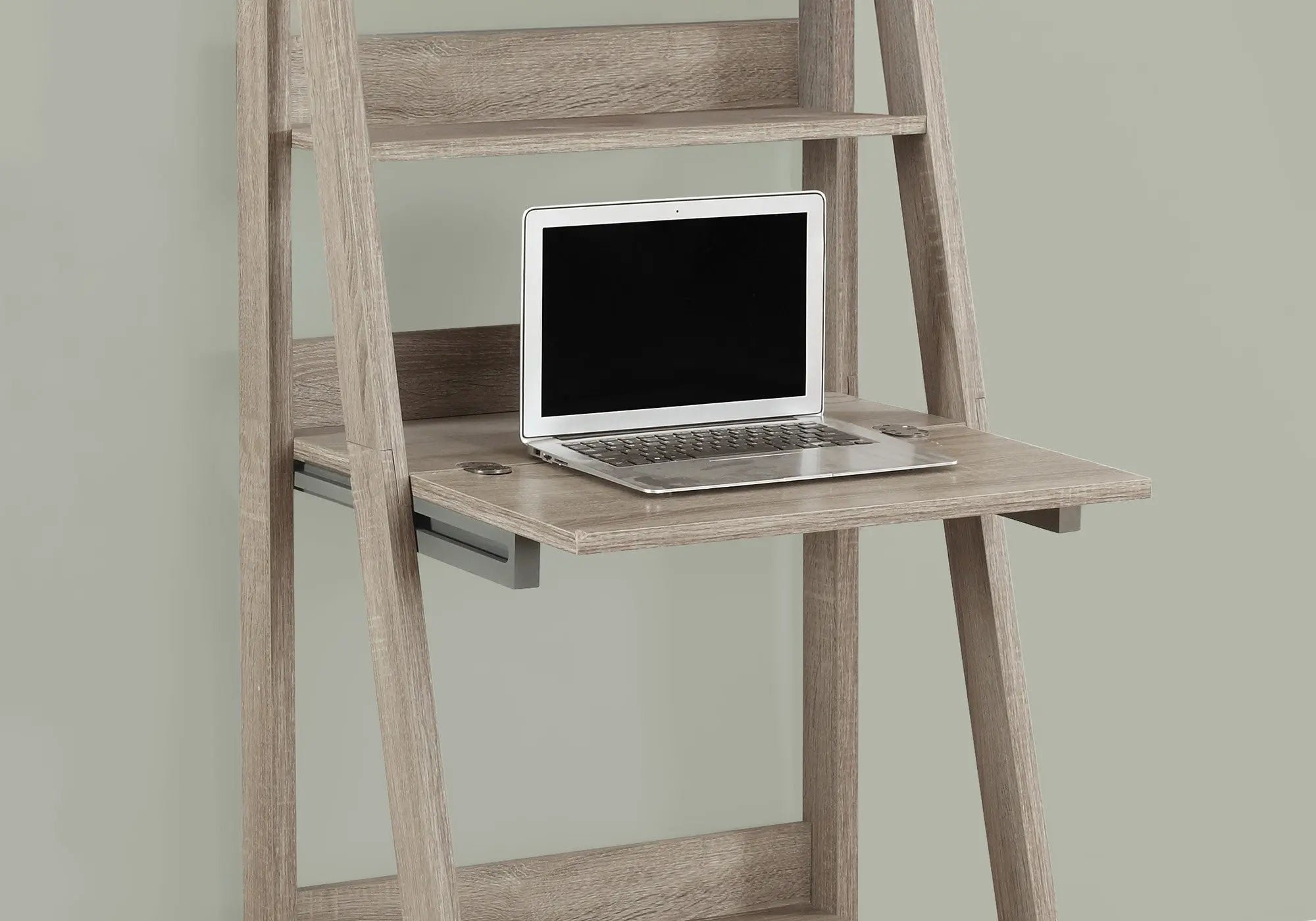 26" Taupe Wood Ladder Desk Homeroots Office