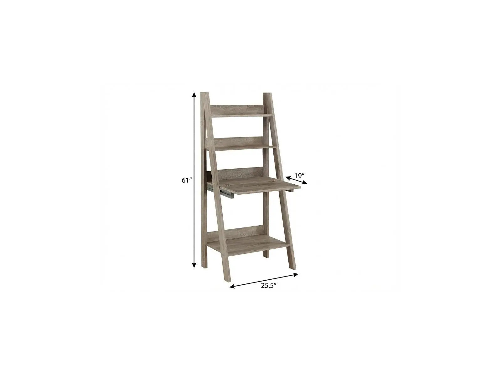 26" Taupe Wood Ladder Desk Homeroots Office