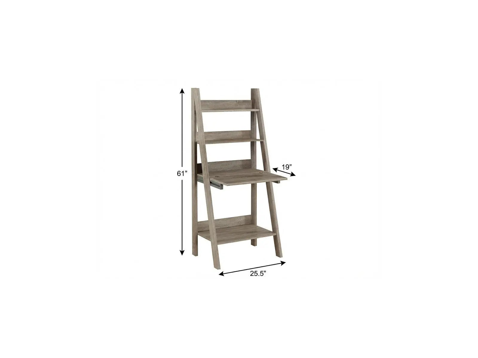 26" Taupe Wood Ladder Desk Homeroots Office