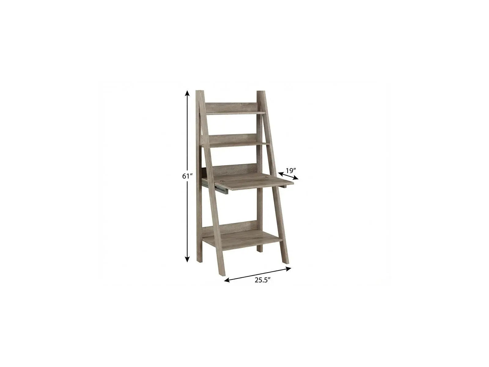 26" Taupe Wood Ladder Desk Homeroots Office