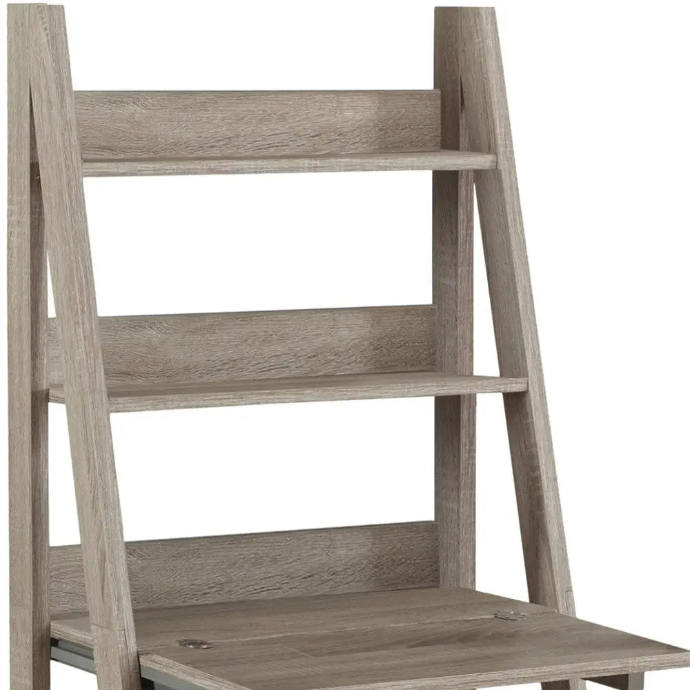 26" Taupe Wood Ladder Desk Homeroots Office