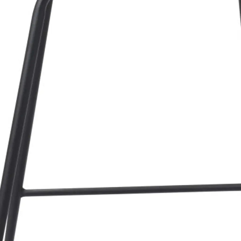 26" White And Black Steel Low Back Counter Height Bar Chair Homeroots Living Room