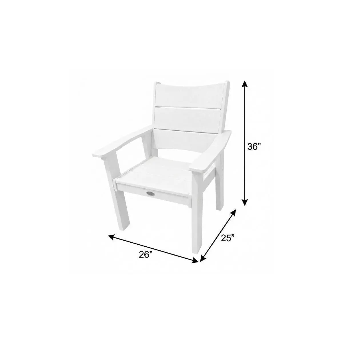 26" White Heavy Duty Plastic Outdoor Dining Chair Homeroots Outdoor