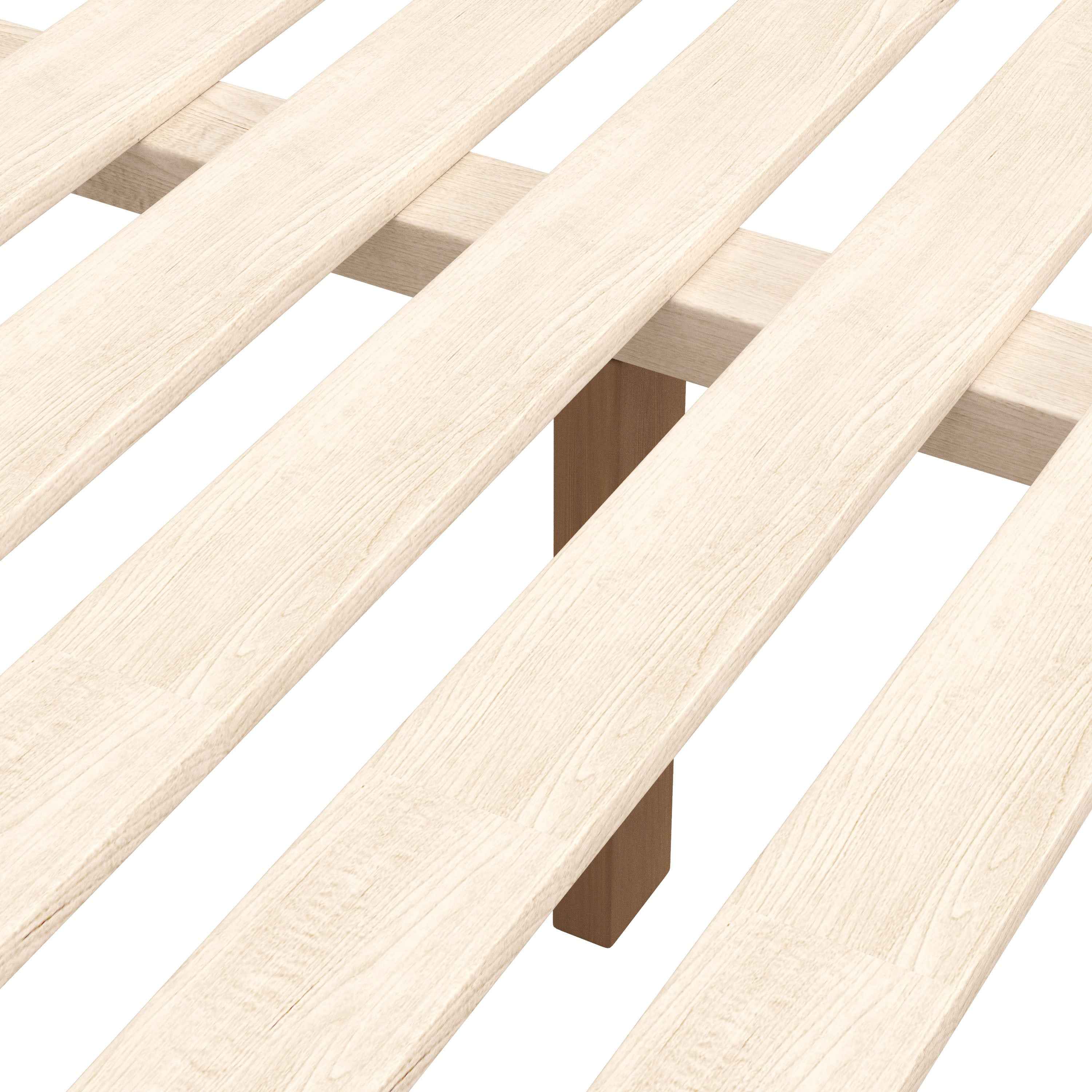 Brown Wood Queen Bed Frame