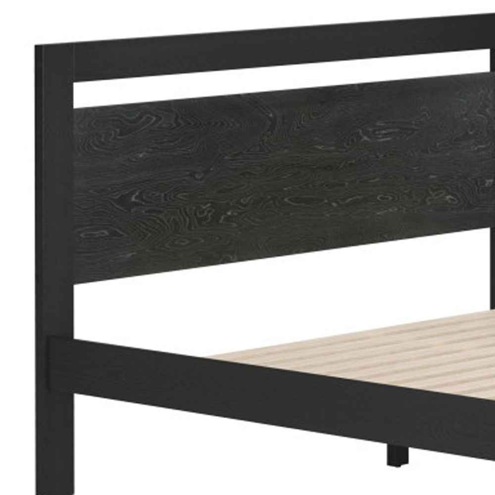 Black Wood Queen Bed Frame