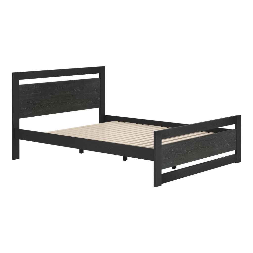 Black Wood Queen Bed Frame