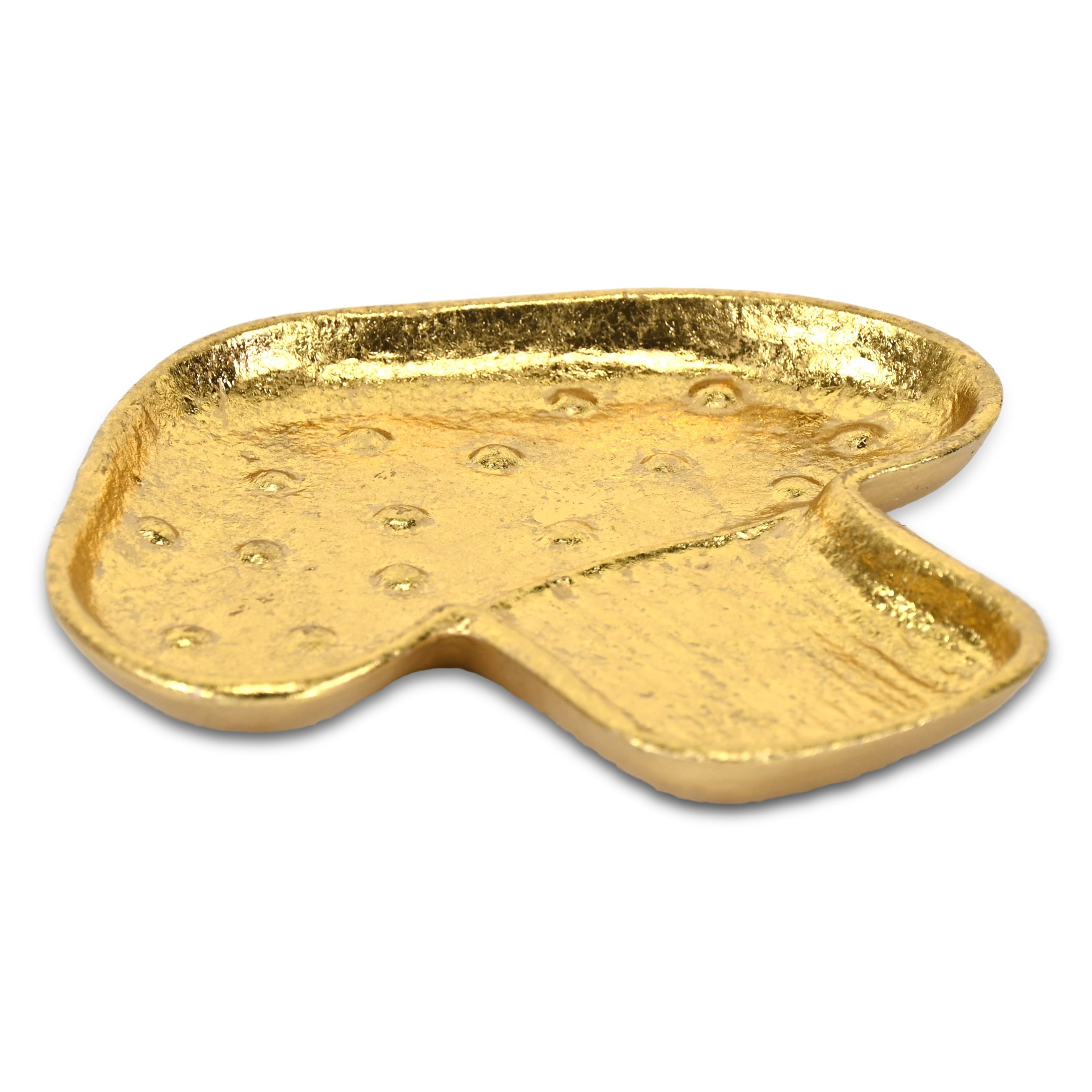 7" Gold Cast Iron Handmade Trinket Tray