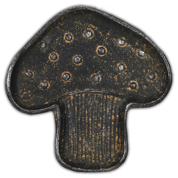 7" Black Cast Iron Handmade Trinket Tray Default Title