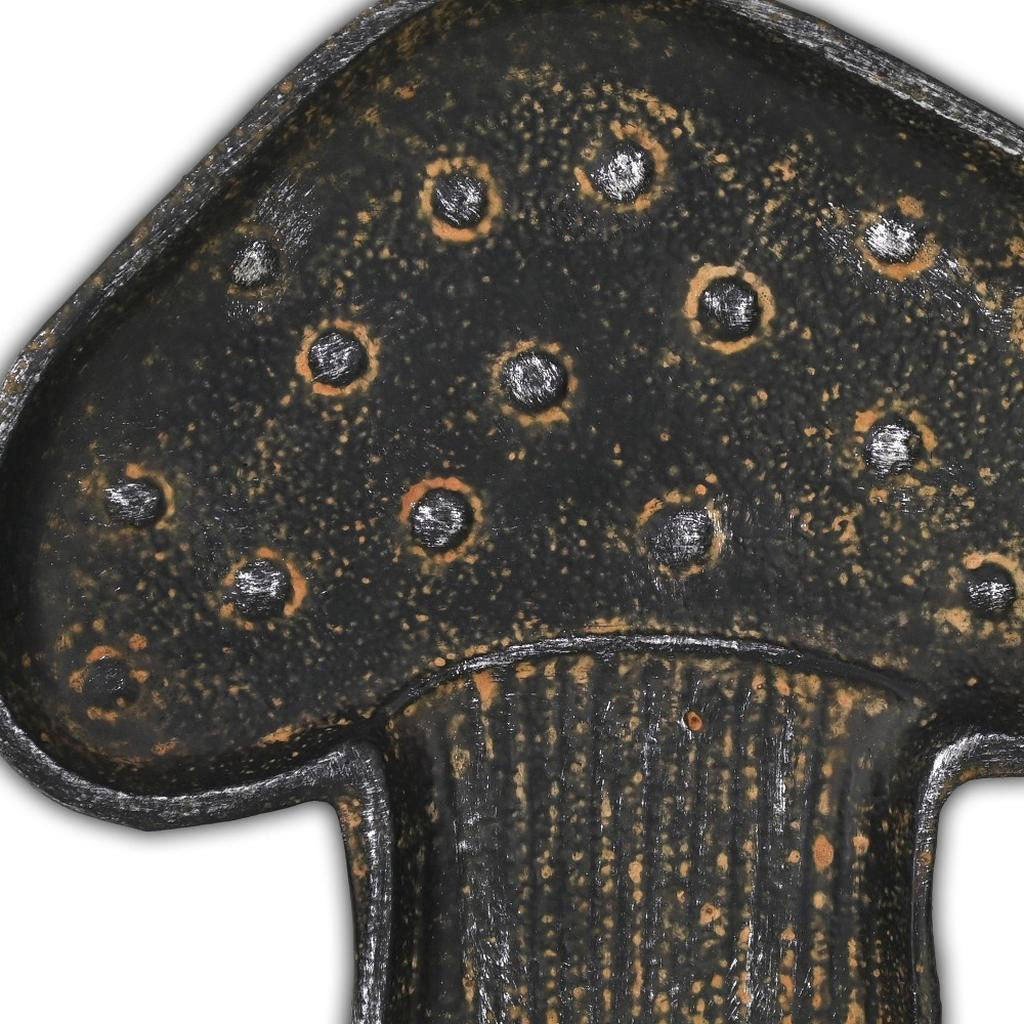 7" Black Cast Iron Handmade Trinket Tray